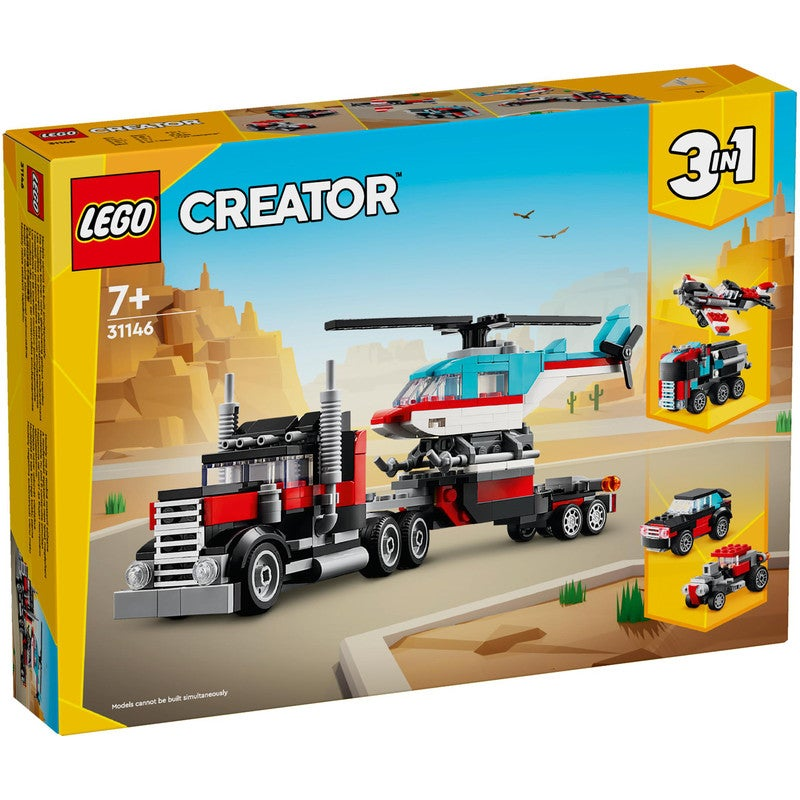 LEGO Creator 3 v 1 31146 Creator 31146 Náklaďák s plošinou a vrtulníkem (31146)