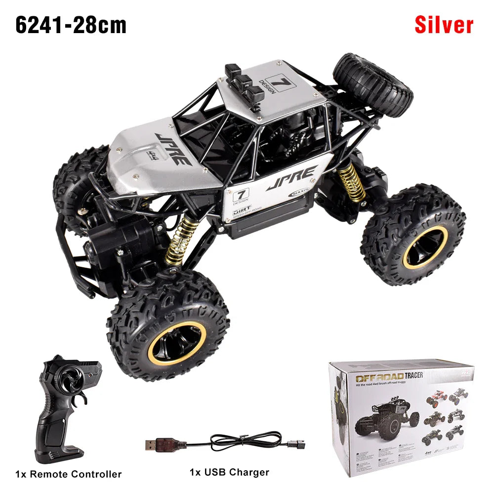 4WD RC Off-Road Truck with LED Lights & 2.4G Remote Control
