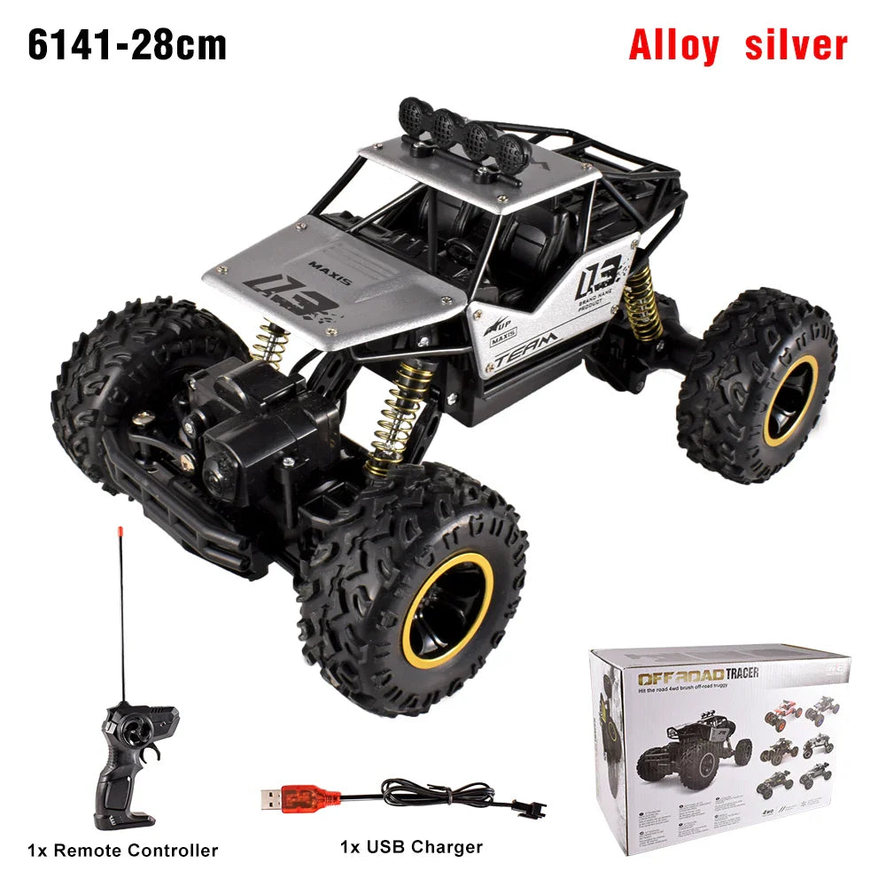 4WD RC Off-Road Truck with LED Lights & 2.4G Remote Control