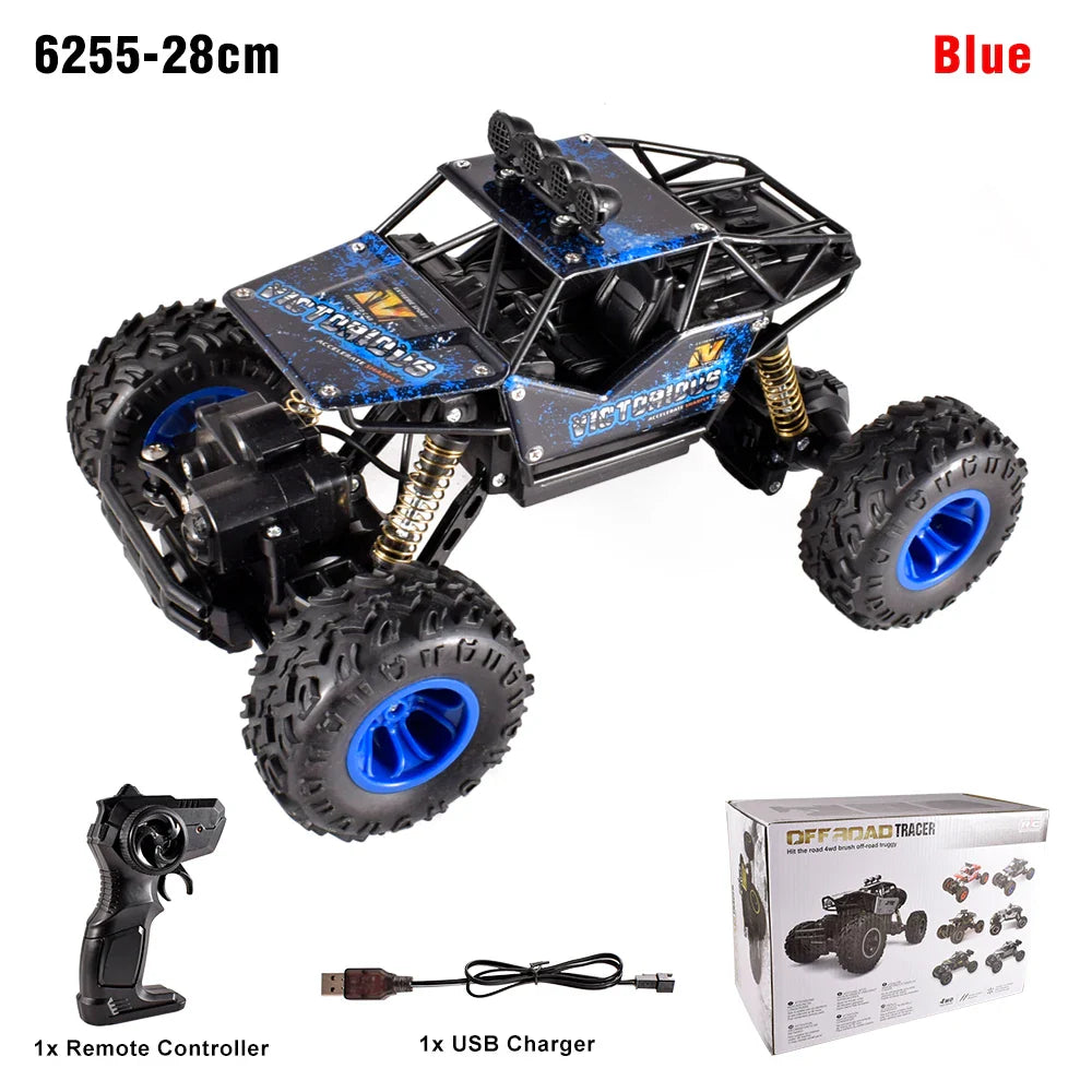 4WD RC Off-Road Truck with LED Lights & 2.4G Remote Control
