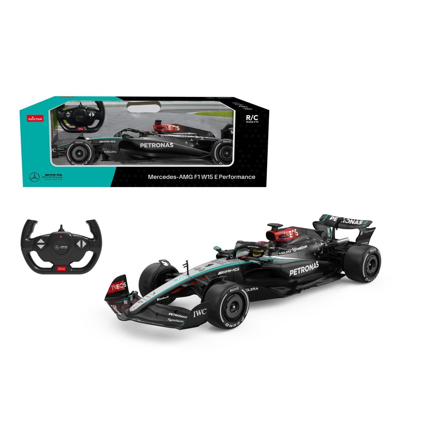 MERCEDES AMG F1 W15 E PERFORMANCE REMOTE CONTROL CAR 1 TO 12 SCALE (Ras10250)