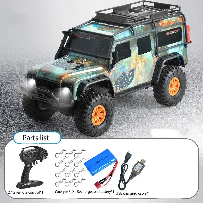 All-Terrain 1/10 Scale 4WD RC Climbing Car for Adventurous Fun