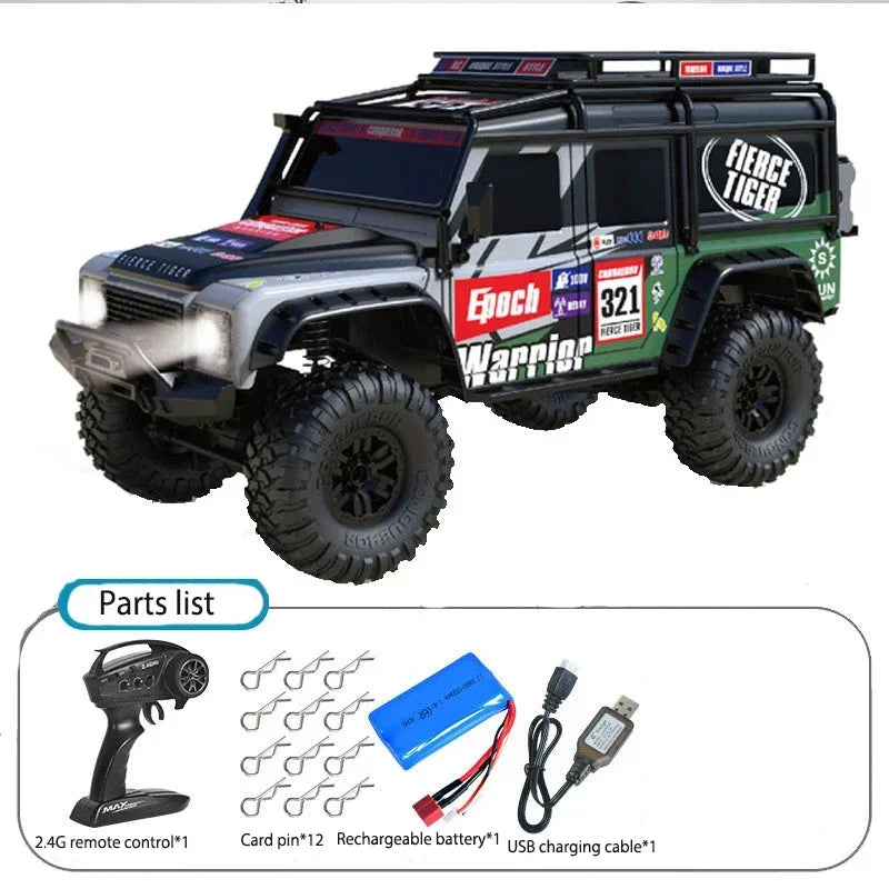 All-Terrain 1/10 Scale 4WD RC Climbing Car for Adventurous Fun