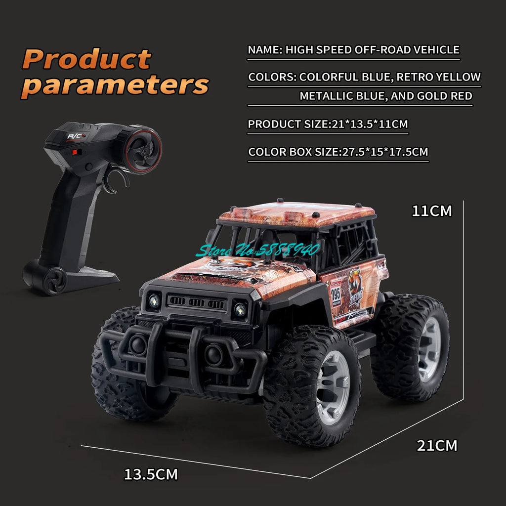 All-Terrain 1:20 RC Off-Road Truck with LED Lights & 4WD Fun