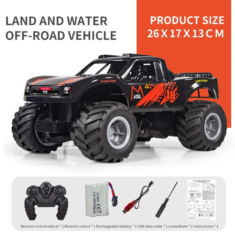 Amphibious 4WD Remote Control Stunt Car - Waterproof Adventure Toy
