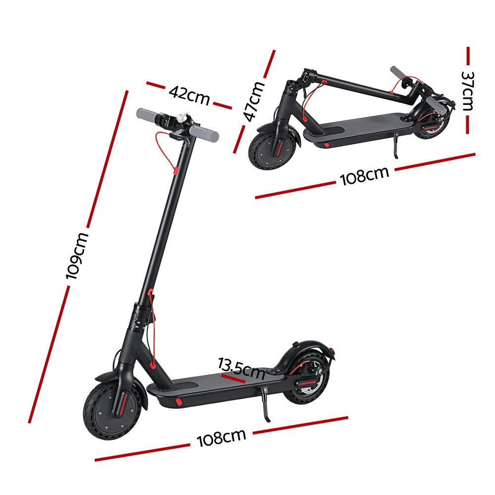 NNEDSZ Electric Scooter 500W 25KM/H Folding Portable Riding For Adults Commuter Black