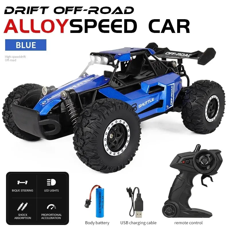 Fast & Fun 1:16 LED Remote Control Off-Road Car for Kids
