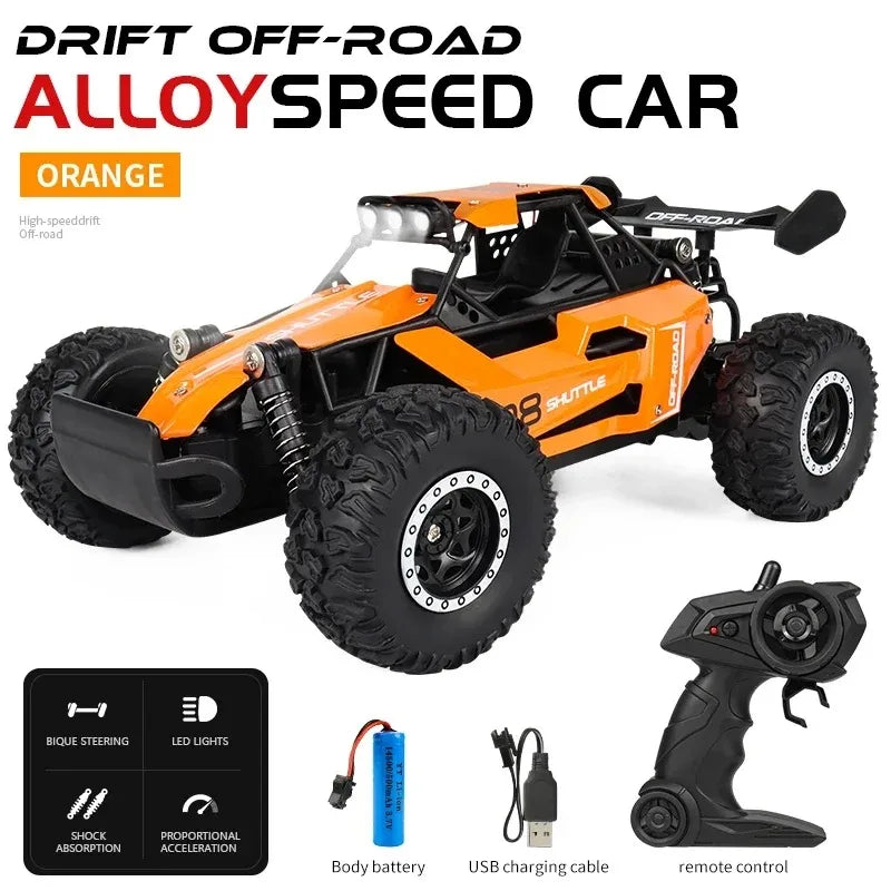 Fast & Fun 1:16 LED Remote Control Off-Road Car for Kids