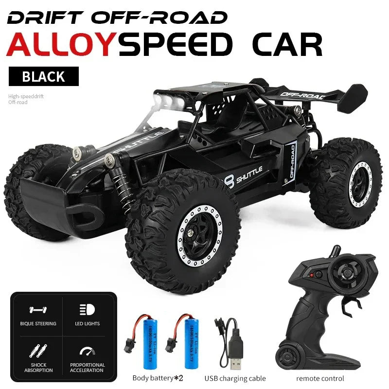 Fast & Fun 1:16 LED Remote Control Off-Road Car for Kids