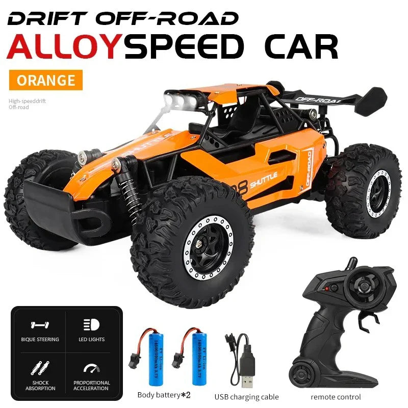 Fast & Fun 1:16 LED Remote Control Off-Road Car for Kids
