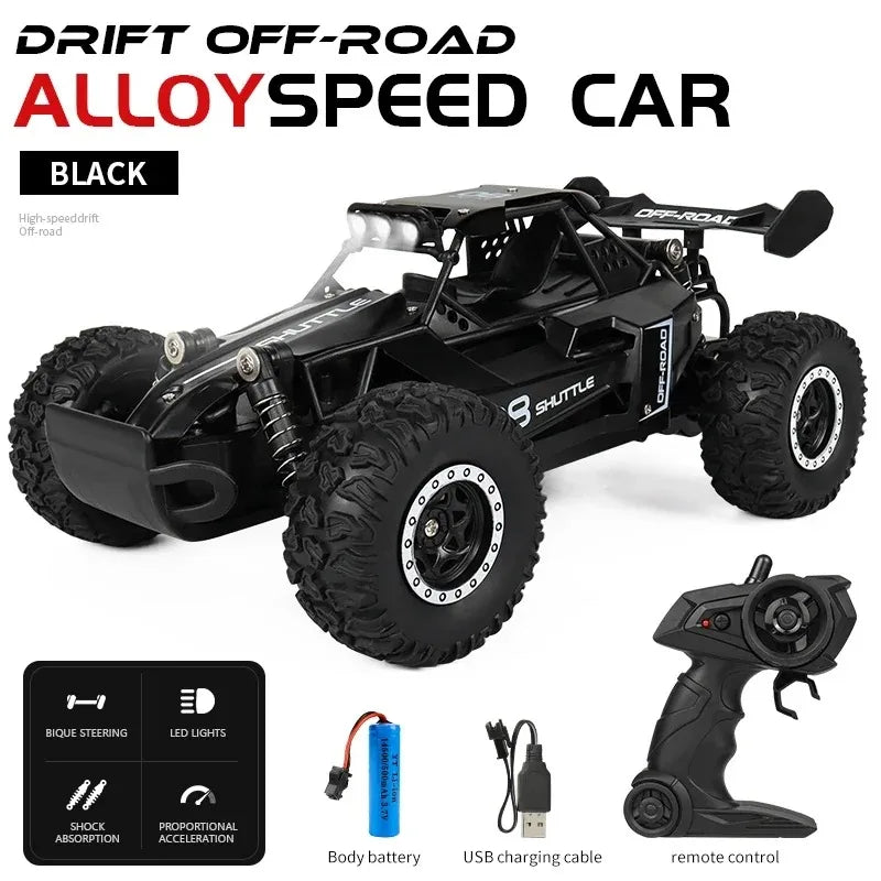 Fast & Fun 1:16 LED Remote Control Off-Road Car for Kids