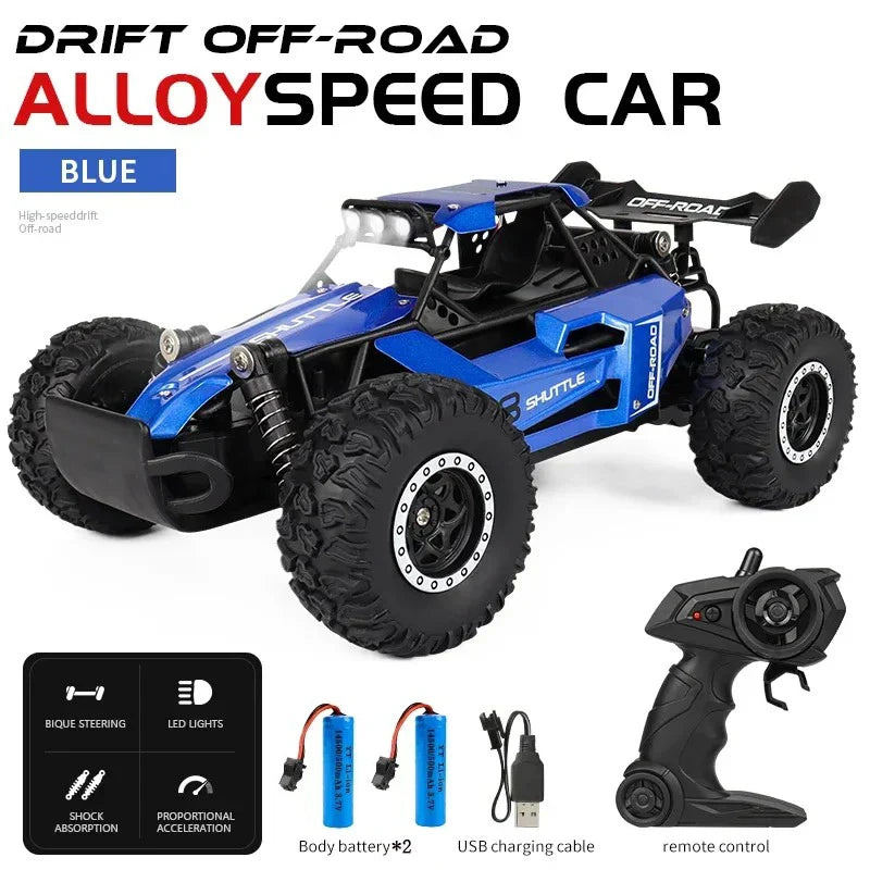 Fast & Fun 1:16 LED Remote Control Off-Road Car for Kids