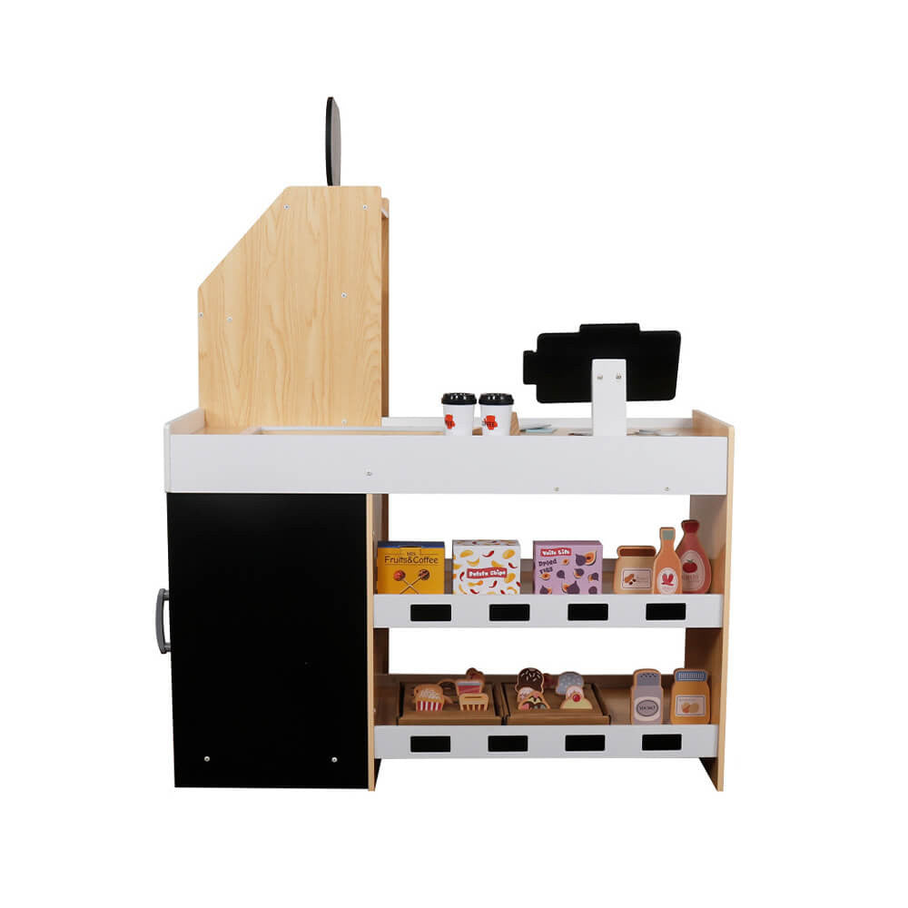 Supermarket de jucarie din lemn cu accesorii