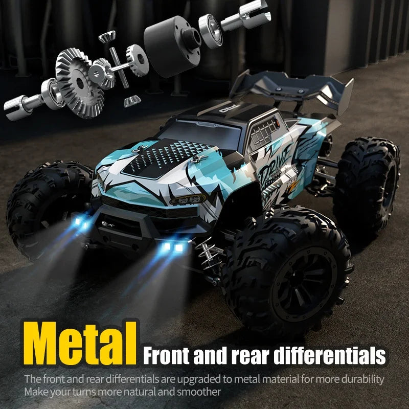 High-Speed 1:16 4WD Drift RC Car with LED - 75KM/H Monster Truck
