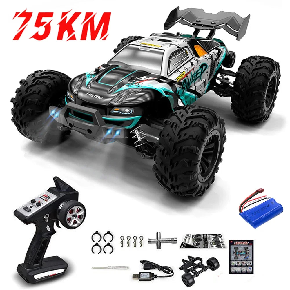 High-Speed 1:16 4WD Drift RC Car with LED - 75KM/H Monster Truck