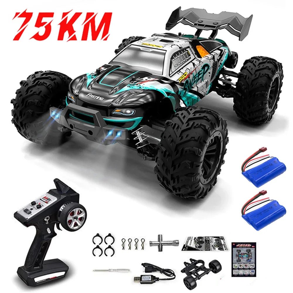 High-Speed 1:16 4WD Drift RC Car with LED - 75KM/H Monster Truck