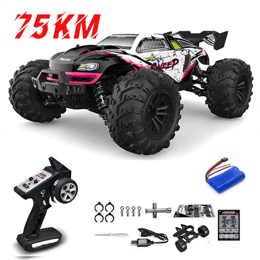 High-Speed 1:16 4WD Drift RC Car with LED - 75KM/H Monster Truck