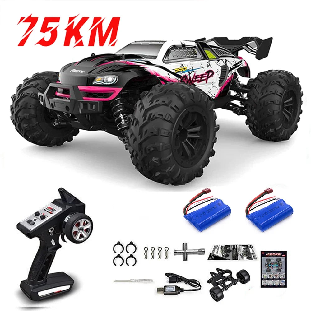 High-Speed 1:16 4WD Drift RC Car with LED - 75KM/H Monster Truck