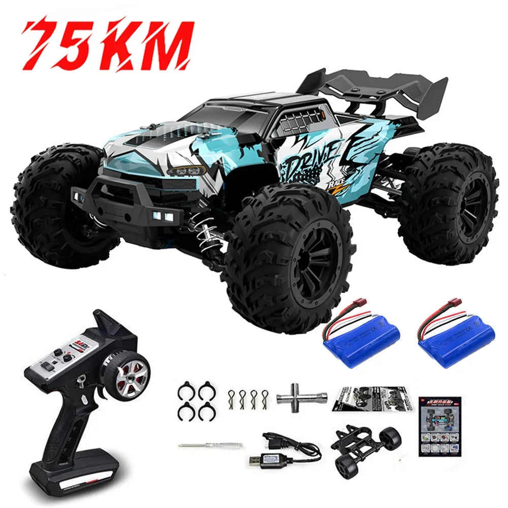 High-Speed 1:16 4WD Drift RC Car with LED - 75KM/H Monster Truck