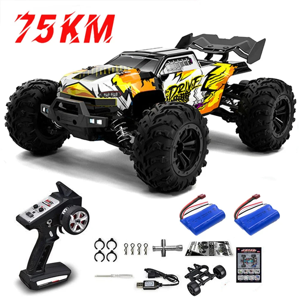 High-Speed 1:16 4WD Drift RC Car with LED - 75KM/H Monster Truck