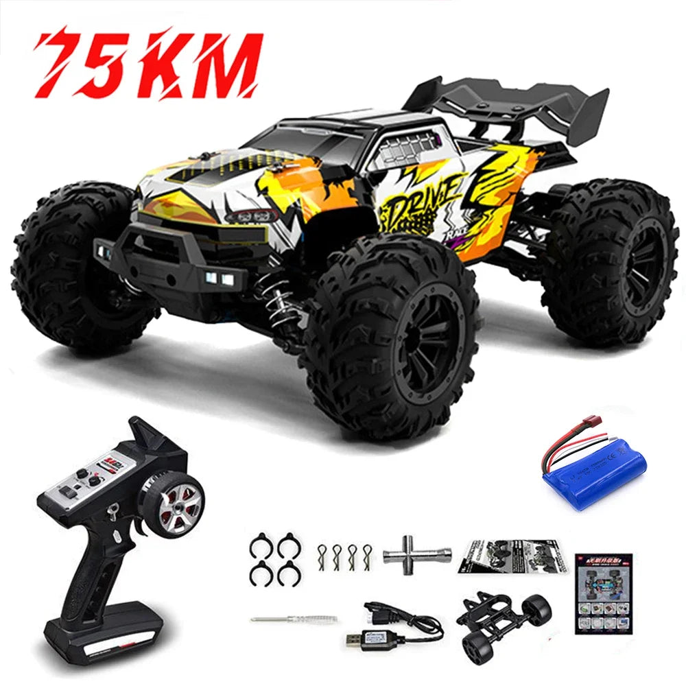 High-Speed 1:16 4WD Drift RC Car with LED - 75KM/H Monster Truck
