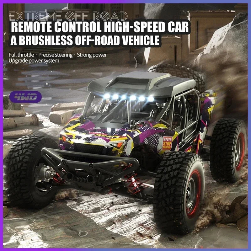 High-Speed 1/16 4WD Off-Road RC Car - 70KM/H Brushless Crawler Toy
