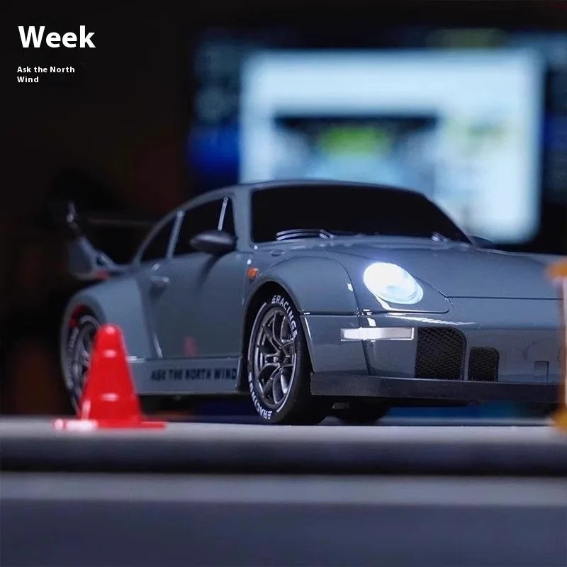 High-Speed 1/20 Scale RC Drift Car with Road Barriers & Batteries