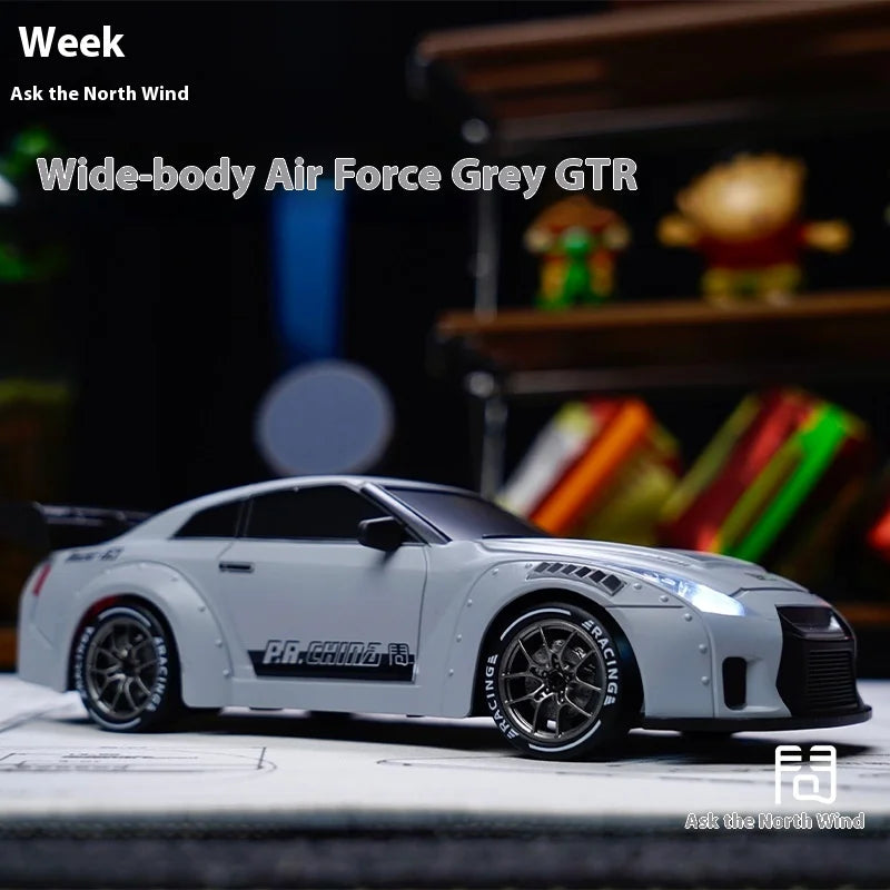 High-Speed 1/20 Scale RC Drift Car with Road Barriers & Batteries