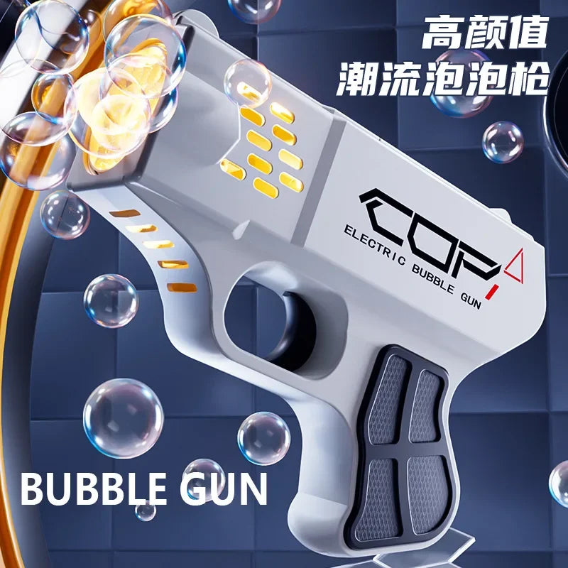 New Bubble Machine Pistol Toy USB Rechargeable Fun for Kids