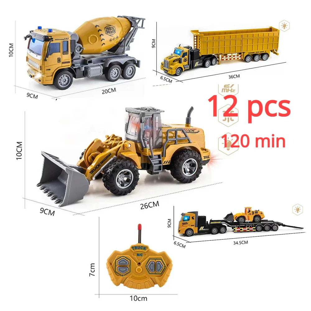 Remote Control Metal Bulldozer Truck - Perfect Gift for Boys