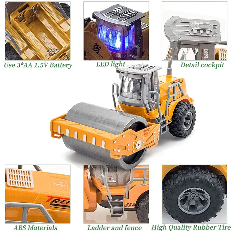 Remote Control Metal Bulldozer Truck - Perfect Gift for Boys