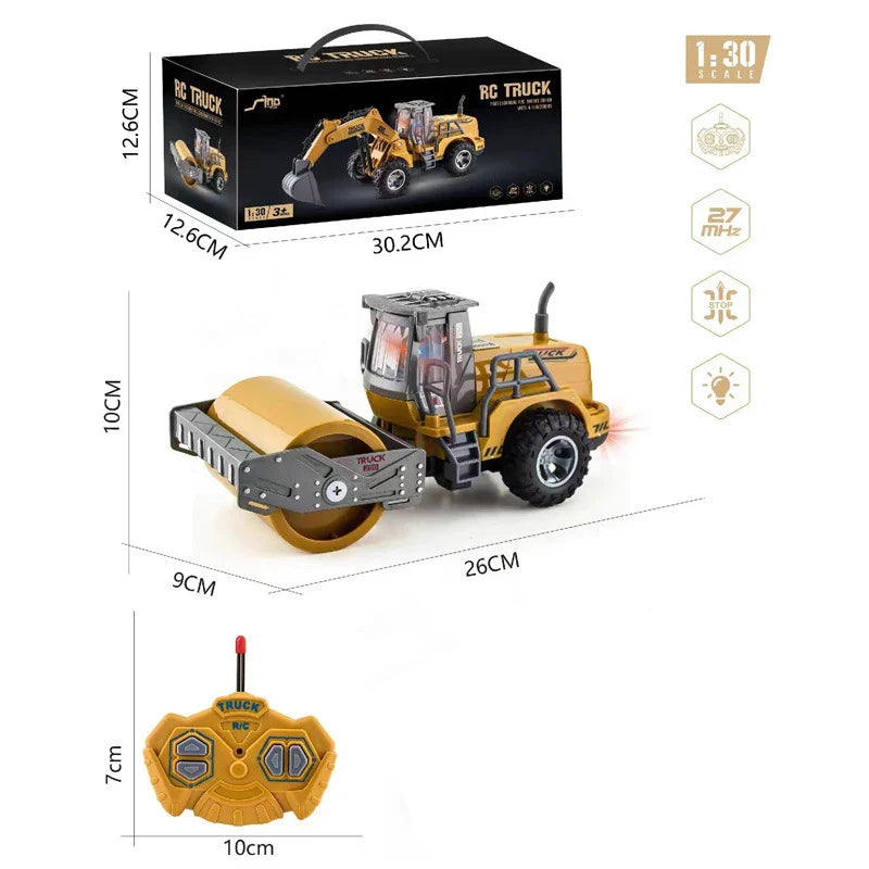 Remote Control Metal Bulldozer Truck - Perfect Gift for Boys