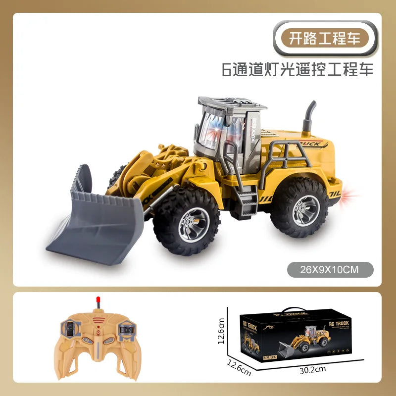 Remote Control Metal Bulldozer Truck - Perfect Gift for Boys