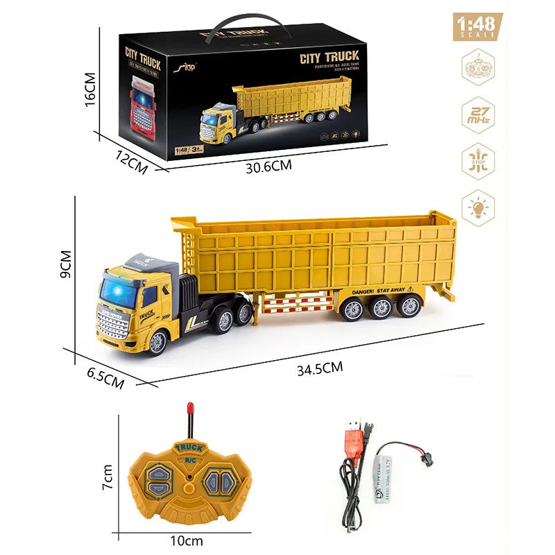Remote Control Metal Bulldozer Truck - Perfect Gift for Boys