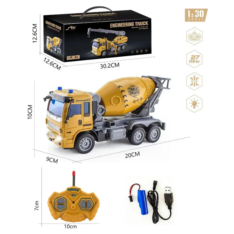 Remote Control Metal Bulldozer Truck - Perfect Gift for Boys