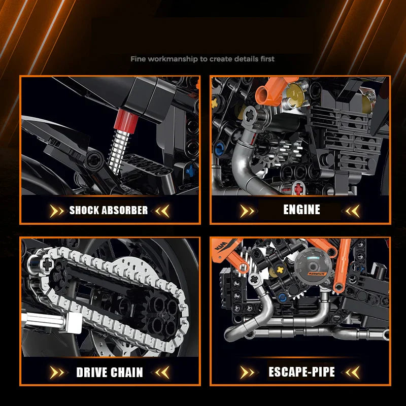 NNEOBA Racing Moto Building Blocks Set