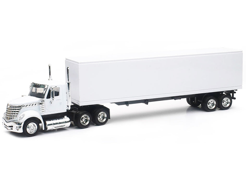 International LoneStar Truck with Dry Goods Trailer White "Long Haul Truckers" Series 1/43 Diecast Model by New Ray