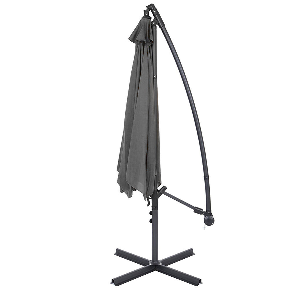 Umbrela de soare suspendata, 2,8 m, gri