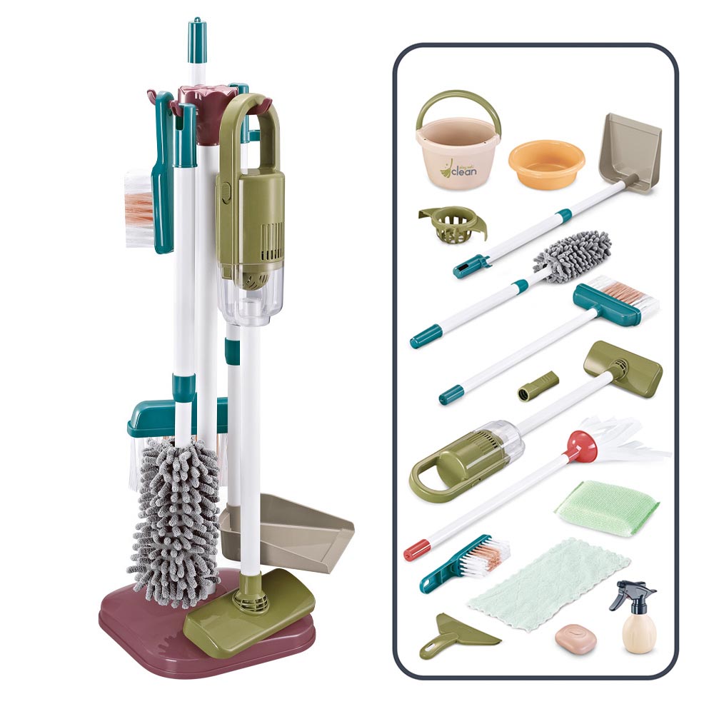 Set de curatenie de jucarie cu aspirator vertical