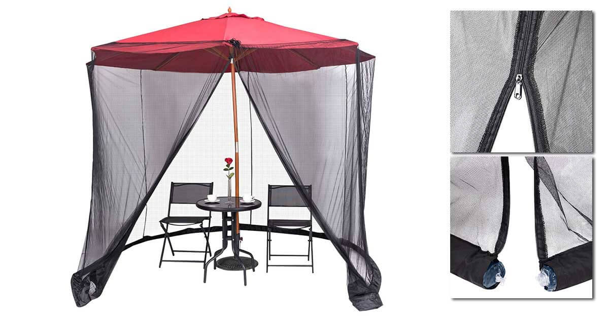 Plasa anti-tantari pentru umbrela de soare
