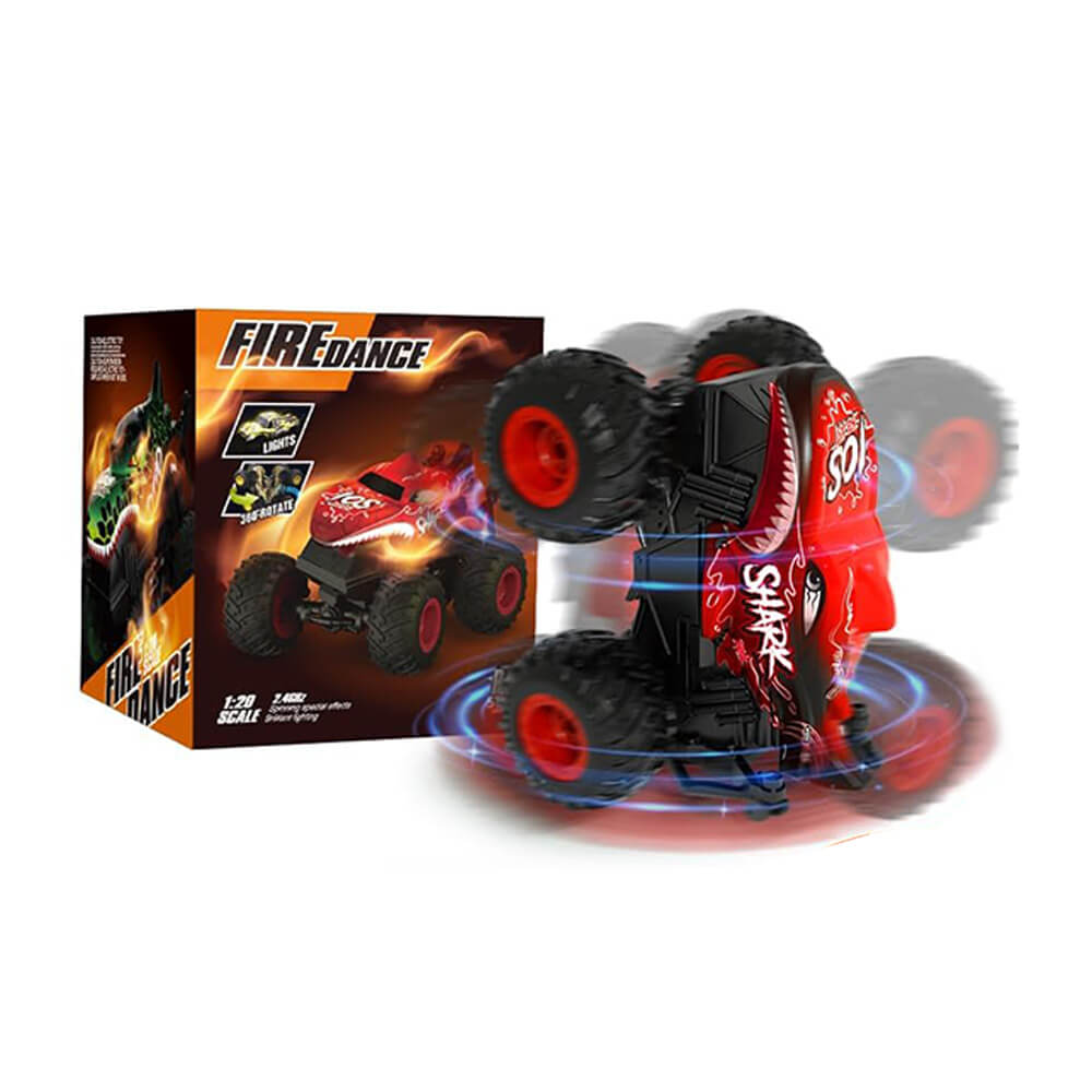 Masinuta rechin cu telecomanda, rosu